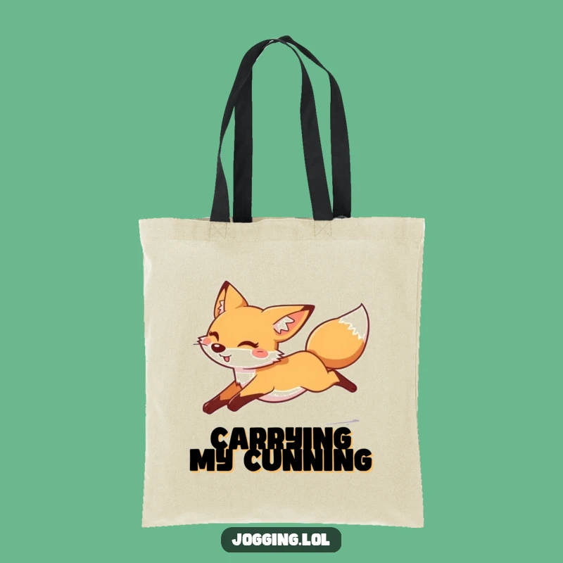 Funny Cheerful Fox Tote Bag - Durable Fast Moving Foxy Carryall for Adventures Gift
