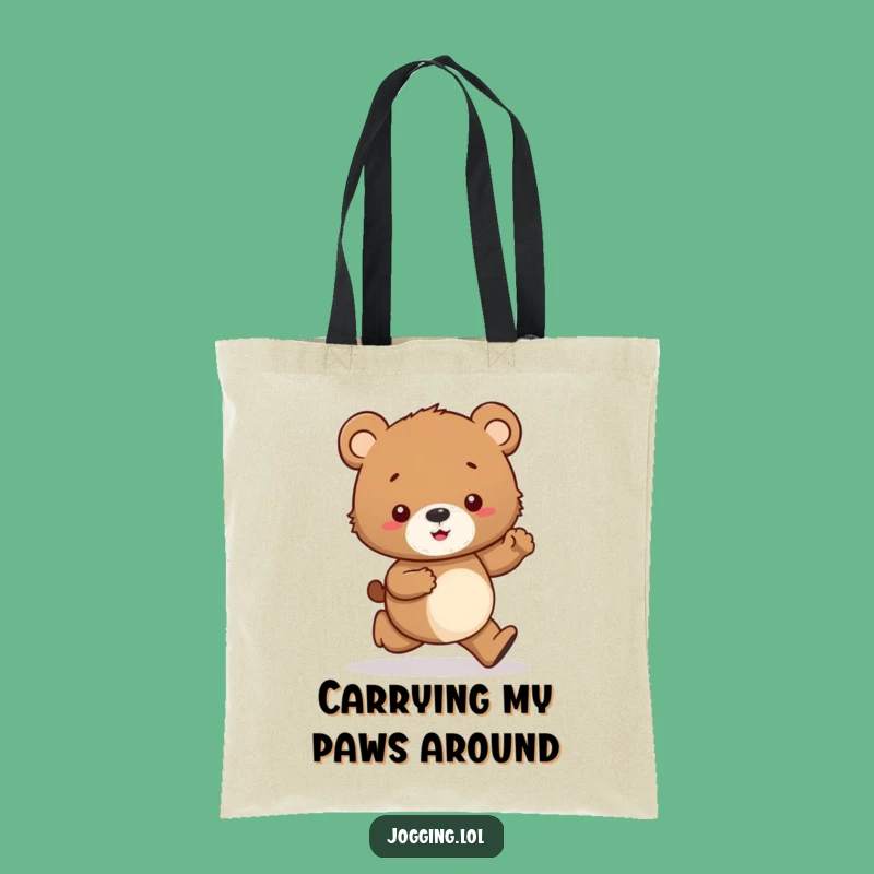 Funny Curious Bear Cub Tote Bag: Carry Your Laughs in Style!