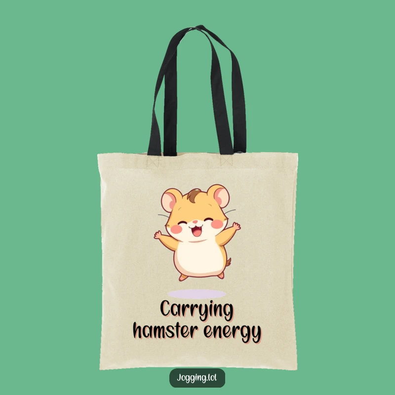 Funny Hamster Wheel Tote Bag: Carry Your Energy Everywhere!