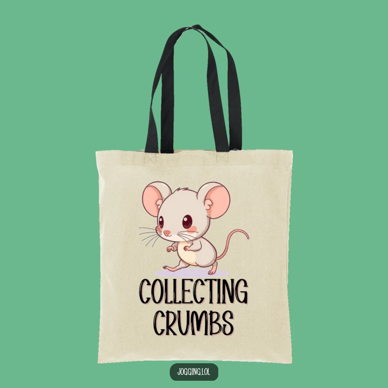 Funny Mouse Runner Tote Bag: Curious Mouse Pace Setter Bag for Daily Errands