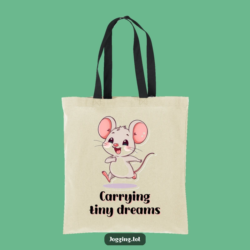 Funny Mouse Tote Bag - Joyful Tiny Legs Speedster Bag