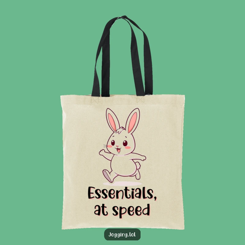 Funny Rabbit Shopping Bag - Cheerful Strides Eco Tote Gift