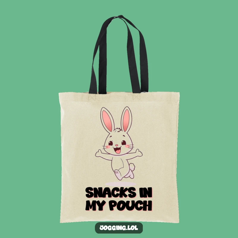 Funny Rabbit Tote Bag - Cheerful Jogger's Carry-All for Fun Gifts