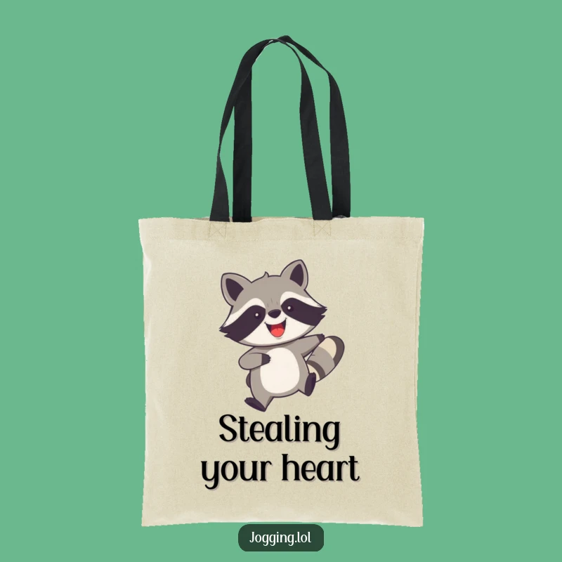 Funny Raccoon Tote Bag: Carry Your Day at Top Speed, Humorous Gift