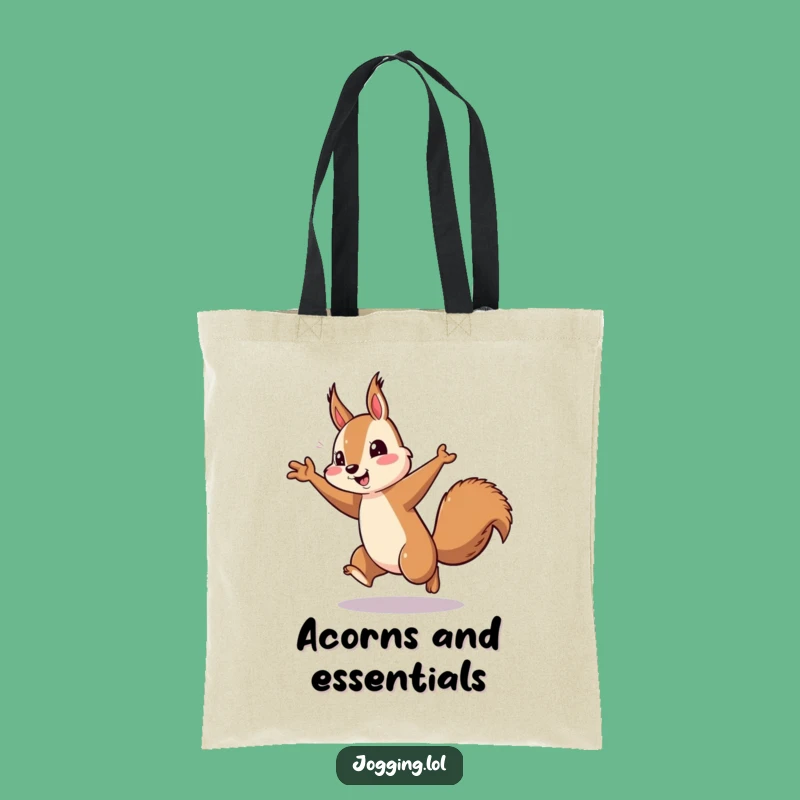 Funny Squirrel Running Tote Bag - Durable Energetic Arm Pumping Carryall Gift