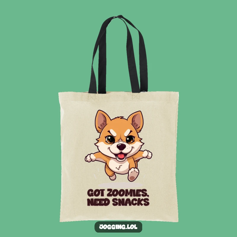 Funny Determined Dog Tote Bag: Carry Your Stuff with Humorous Grit!
